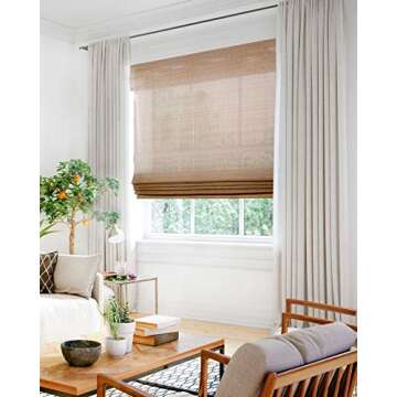 Eco-Friendly Bamboo Roman Shades - Chic Window Treatment