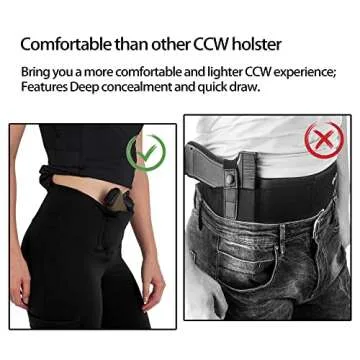 Lilcreek Women's Concealed Carry Leggings Gun Holster with Side Pockets,Concealment Compression Universal Yoga Pants