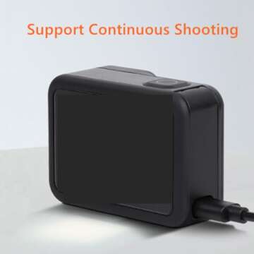 Replacement Side Door Battery Cover for Gopro 8, Pass Through Battery Cover with Type-C Charging Port Repair Part Camera Accessories Suitable for Gopro Hero 8 Black