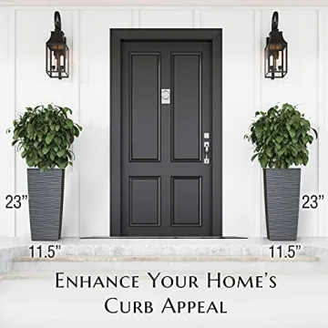 Mueller M-Resin Tall Planter Set, 24” Modern Design