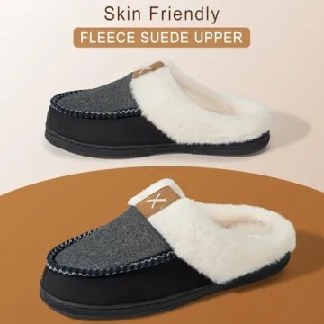 Homitem Memory Foam Slippers for Men - Indoor Outdoor