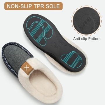 Homitem Memory Foam Slippers for Men - Indoor Outdoor