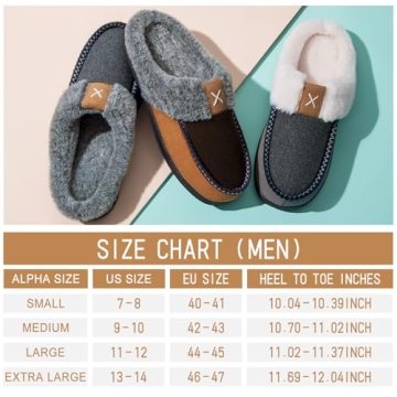 Homitem Memory Foam Slippers for Men - Indoor Outdoor