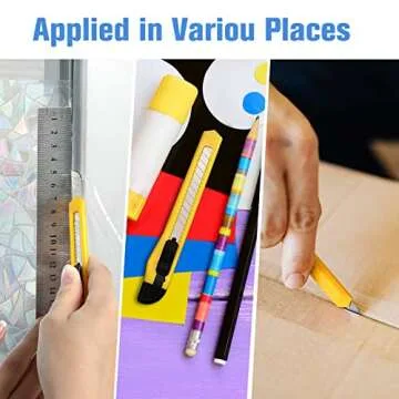 rabbitgoo Window Tint Kit, Window Privacy Film Installation Tint Tools, 3 Pieces Easy to Apply Frosted Glass Stained Glass Privacy Film Application Kit Include Squeegee, Utility Knife, Spray Bottle