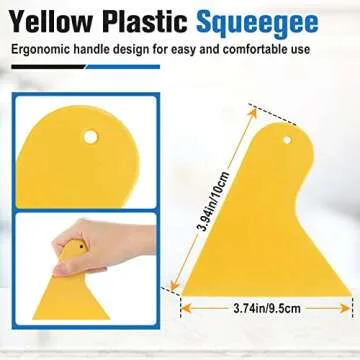 rabbitgoo Window Tint Kit, Window Privacy Film Installation Tint Tools, 3 Pieces Easy to Apply Frosted Glass Stained Glass Privacy Film Application Kit Include Squeegee, Utility Knife, Spray Bottle