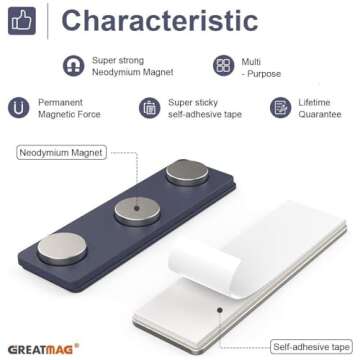 8 Pack Name Tag Magnets, Magnets for Nametags Magnetic Name Badge Holders, Name Tag Magnetic Adhesiv...