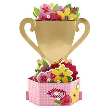 Hallmark Pop Up Mothers Day Card (Displayable World's Best Mom Trophy)