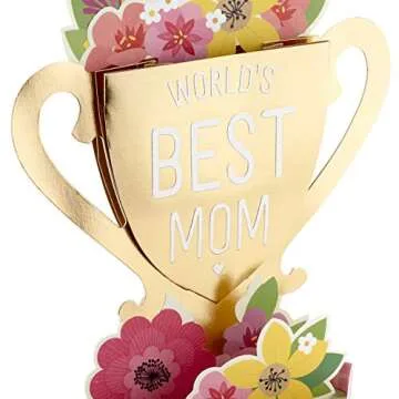 Hallmark Pop Up Mothers Day Card (Displayable World's Best Mom Trophy)