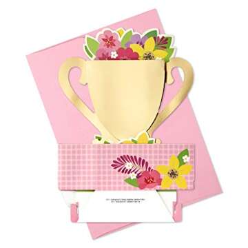 Hallmark Pop Up Mothers Day Card (Displayable World's Best Mom Trophy)