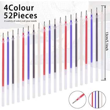JANYUN 4 Pieces Heat Erasable Pens for Fabric with 28 Refills Fabric Marking Pens Fabric Markers for Quilting Sewing DIY Dressmaking Fabrics Tailors Chalk(32)