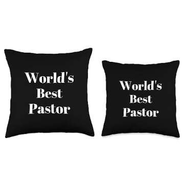 100xGifts Pastor Gift for Birthday Christmas Appreciation World's Best Throw Pillow, 16x16, Multicolor