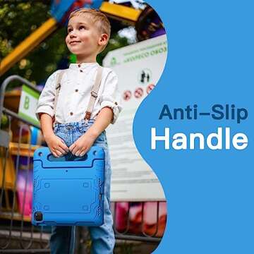 JETech Kids Case for iPad Pro 11 Inch (2022/2021/2020/2018 Model), iPad Air 5/4 (10.9-Inch) with Built-in Screen Protector, Shockproof Full-Body Handle Stand Tablet Protective Cover (Blue)
