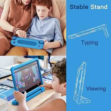JETech Kids Case for iPad Pro 11 Inch (2022/2021/2020/2018 Model), iPad Air 5/4 (10.9-Inch) with Built-in Screen Protector, Shockproof Full-Body Handle Stand Tablet Protective Cover (Blue)