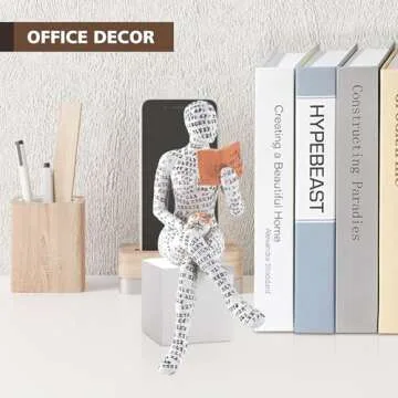 Elegant GRAPMKTG Reading Women Thinker Statue for Home Decor