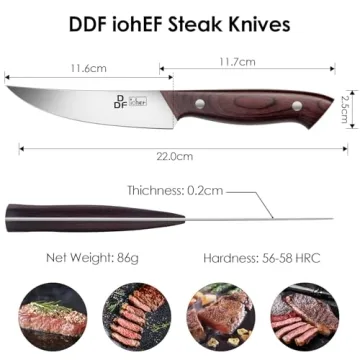 DDF iohEF 6-Piece Steak Knife Set for Quality Dining