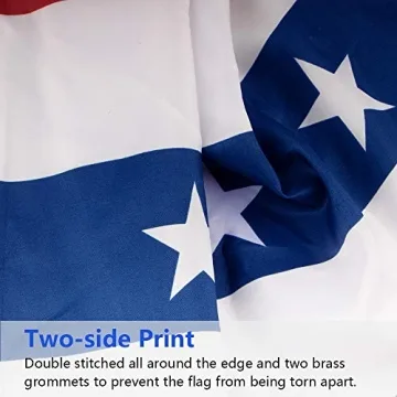 Aisto 3X6 Feet USA Pleated Fan Flag for 4th of July