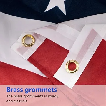 Aisto 3X6 Feet USA Pleated Fan Flag for 4th of July