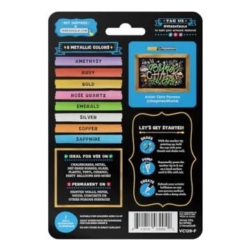 VersaChalk Chalk Markers 8 Pack Liquid Metallic Pens