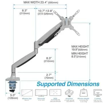 AVLT Monitor Arm – Ergonomic Desk Mount for 17"-45" Screens