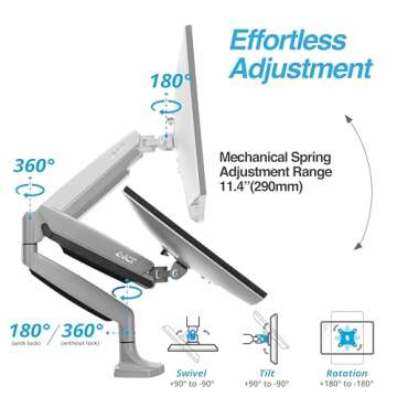 AVLT Monitor Arm – Ergonomic Desk Mount for 17"-45" Screens