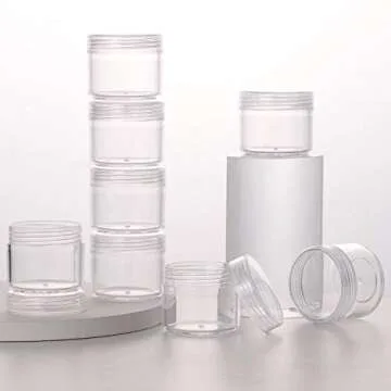 100 Count Clear Plastic Sample Containers for All Uses