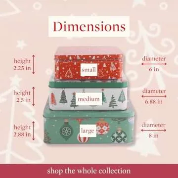 Christmas Cookie Tins - Festive Holiday Gift Containers