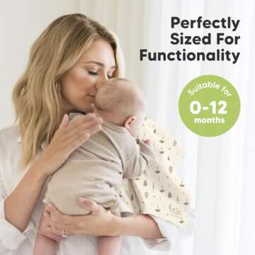 KeaBabies 6-Pack Large Burp Cloths - Super Absorbent & Soft