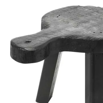 Decorative Smooth Wood Pedestal, Black