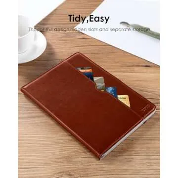 DTTO for iPad 9.7 Inch 5th/6th Generation 2018/2017 Case with Apple Pencil Holder, Premium Leather Folio Stand Cover Case Fit iPad Pro 9.7/Air 2/Air