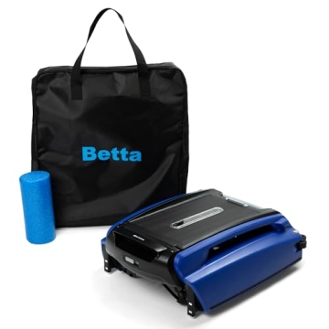 Betta SE Solar-Powered Robotic Automatic Pool Skimmer Cleaner with Carrying and Storage Bag, 30+ Hou...