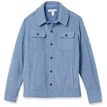 Amazon Essentials Polar Fleece Shirt Jacket for Men