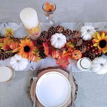 Realistic Mini Artificial Pumpkins for Fall Decor