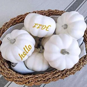 Realistic Mini Artificial Pumpkins for Fall Decor