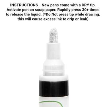 Glass Pen Window Marker: Liquid Chalk Markers for Glass, Car Marker or Mirror Pen with Washable Paint - Car Windows, Storefront Window, Wedding, Parade, Party & Holiday Decorations (White, Fine Tip)