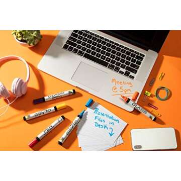 Glass Pen Window Marker: Liquid Chalk Markers for Glass, Car Marker or Mirror Pen with Washable Paint - Car Windows, Storefront Window, Wedding, Parade, Party & Holiday Decorations (White, Fine Tip)