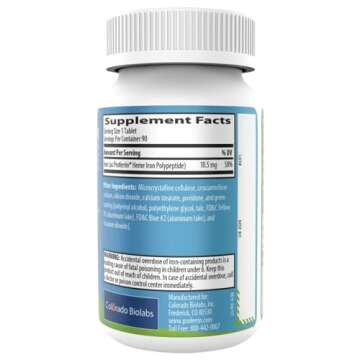 Proferrin ES- 10.5mg of high Absorbing Heme Iron Polypeptide. Made in The USA. 90 Tablets. Easy on T...