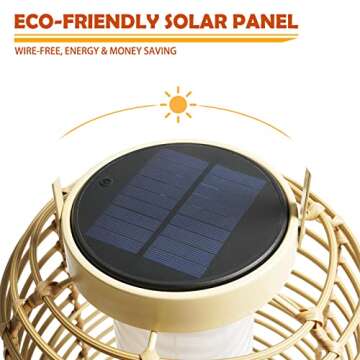 Austin Solar Powered Floor Lamp Set - Bohemian Style