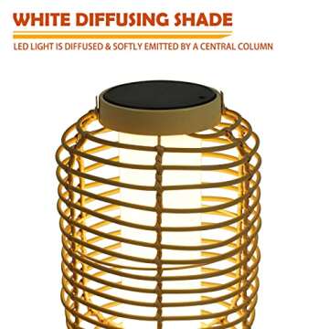 Austin Solar Powered Floor Lamp Set - Bohemian Style