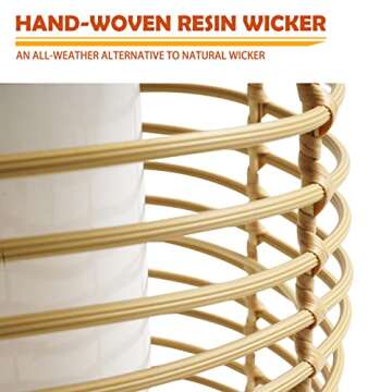 Austin Solar Powered Floor Lamp Set - Bohemian Style