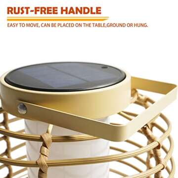 Austin Solar Powered Floor Lamp Set - Bohemian Style