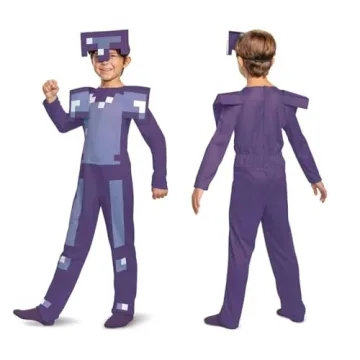 Disguise Minecraft Costume, Enchanted Diamond Armor Outfit for Kids, Minecraft Costume Halloween Mul...