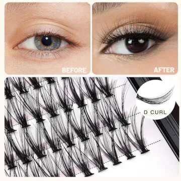 Bodermincer 20D 8-20mm To Choose 8-10-12-14mm MIX/14-16-18-20mm MIX rofessional Makeup Individual Cluster Eyelashes Grafting Fake False Eyelashes Eyelash Extension Individual Eyelash Bunche (20D-8mm)