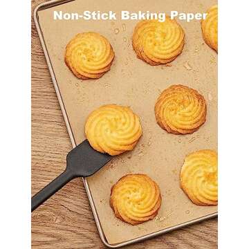 SMARTAKE 400 Pcs Parchment Paper Baking Sheets, 12x16 Inches Non-Stick Precut Baking Parchment, for Baking Grilling Air Fryer Steaming Bread Cup Cake Cookie and More (Unbleached)