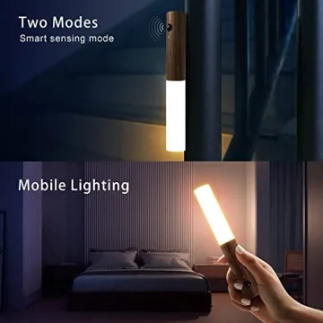 Rechargeable Motion Sensor Night Light White Ash Wood
