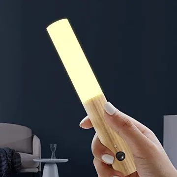 Rechargeable Motion Sensor Night Light White Ash Wood