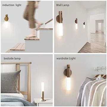 Rechargeable Motion Sensor Night Light White Ash Wood