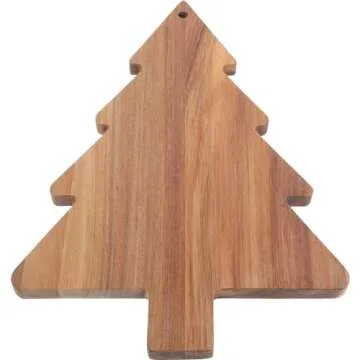 Healeved Christmas Tree Charcuterie Board, Wooden Cutting Board Xmas Tree Serving Board Kitchen Chopping Board Cheese Board Sushi Fruits Snacks Candy Platter