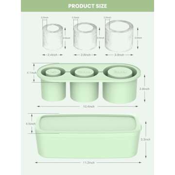 Premium Ice Cube Trays for 40Oz Tumblers - 3Pcs