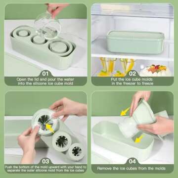 Premium Ice Cube Trays for 40Oz Tumblers - 3Pcs