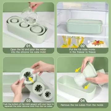 Premium Ice Cube Trays for 40Oz Tumblers - 3Pcs